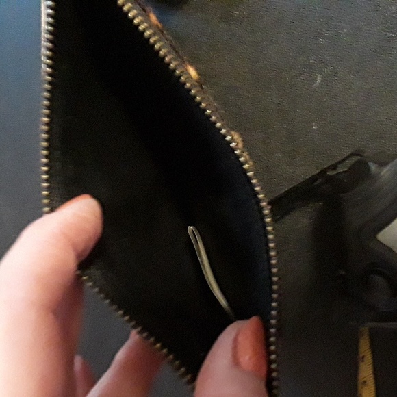 Lucky brand leather calf hair pouch - Picture 4 of 5